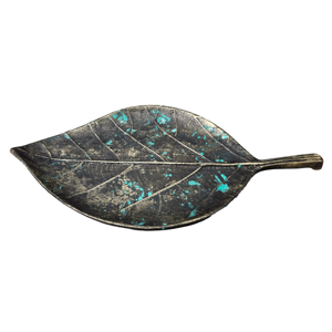 Plateau de service élégant en forme de feuille Plateau décoratif en métal pour la cuisine de taille personnalisée de qualité superfine - Product Image 4
