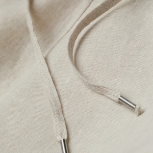 Pantalon taille haute à jambe droite Logo personnalisé Étiquette tissée Pantalon décontracté ample à jambe large en coton lin Broderie plate OEM - Product Image 5