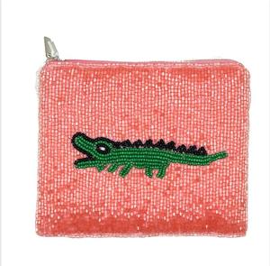 กระเป๋าใส่เหรียญสีชมพูน่ารักปักลายสำหรับผู้หญิงกระเป๋าใส่เหรียญ - Product Image 1