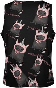 เสื้อกล้าม Edgeco International Customize Tank Tops Pug Corn สำหรับผู้ชาย คอกลม ทรงเข้ารูป ผลิตจากผ้าฝ้ายแห้งเร็ว เป็นมิตรต่อสิ่งแวดล้อม เหมาะสำหรับออกกำลังกาย - Product Image 4