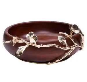 Tazón para servir de chocolate con diseño elegante de diseño de hojas elegantes 2025 - Product Image 5