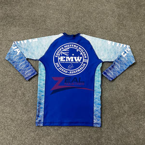 Rashguards personalizados para BJJ, grappling, jiu jitsu, no-gi, MMA, con impresión por sublimación, hechos en Pakistán. - Product Image 2