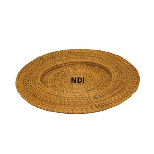 Plateau de service arrondi en rotin au design moderne de style unique pour les fournitures de restaurant Plateau de service de restauration de vaisselle au design unique - Product Image 1