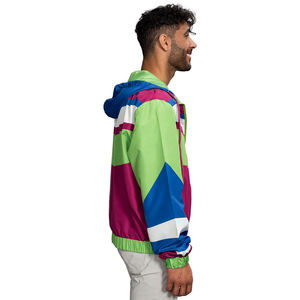 Wholesale Custom Fashion Blank Windproof Nylon Jacket Hoodies Polyester Outdoor <b>Zip</b> <b>up</b> Nylon Windbreaker Jackets Men - Product Image 6