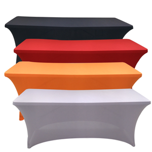 Wholesale White Knitted Spandex <b>Table</b> <b>Cloth</b> <b>Cover</b> Durable with Custom Logo Stretch for Wedding and Party Explosive Feature! - Product Image 4