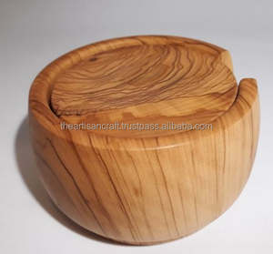 Handmade 6-Piece Round Wooden <b>Coaster</b> Set Classic Sustainable <b>Drink</b> <b>Coasters</b> with Table Holder Decorative Wood Mat Pad Set - Product Image 3