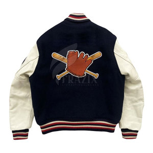 Blousons Letterman en Cuir Slim pour Hommes, Col Montant, Qualité Supérieure, Personnalisables, Collection Hiver 2024, Faible MOQ, Vente en Gros - Product Image 2