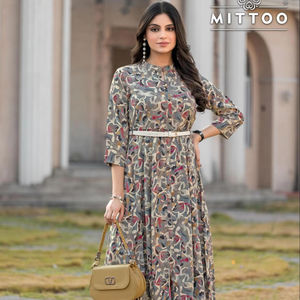 Mittoo Vol 20 Formal Cotton Party Wear Kurtis Indian & Pakistani Clothing Wholesale <b>Belt</b> Included - Product Image 1