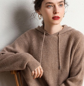 Cosy femmes pull polaire à capuche Streetwear couleur bloc cordon à capuche tricoté dernière mode femmes pull à capuche - Product Image 3