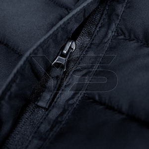 Veste à bulles d'hiver sans manches-Col montant avec fermeture à glissière sur le devant Couleur unie Smart Casual Non-tissé Logo personnalisé Veste bouffante - Product Image 3