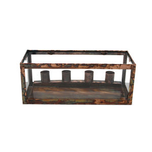 "แก้วทำด้วยมือและโลหะจุติเทียนผู้ถือสีดำด้านสำหรับบ้านและงานเลี้ยงคริสต์มาสแสงตกแต่ง (จำนวนมาก)" - Product Image 5