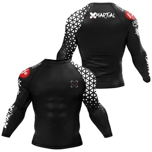 Custom BJJ Rashguard MMA Long Sleeve Compression <b>Shirt</b> Grappling Top No Gi Training Jiu Jitsu Rash Guard <b>Men</b> Women Sportswear - Product Image 6