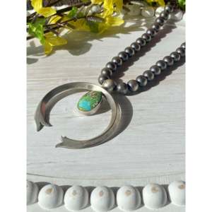 Collier Naja vintage en or Sonoran, turquoise et argent sterling par Paul Livingston, avec technologie d'incrustation à sertissage clos - Product Image 4
