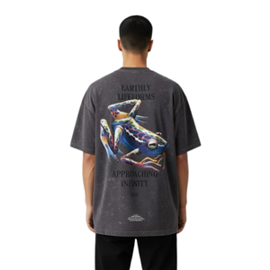 Camisetas de Hombre de Algodón 100% Lavado, Estilo Vintage, Holgadas, Color Negro Ahumado, Ropa Urbana Informal, Suave y Transpirable para Uso Diario - Product Image 5