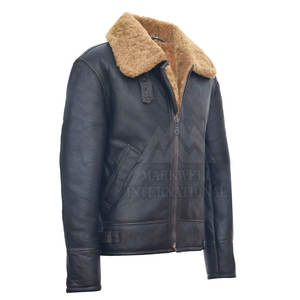 Veste en cuir et fourrure pour homme, vente chaude, nouvelle mode, veste en cuir et fourrure pour homme, veste en cuir et fourrure coupe-vent - Product Image 2