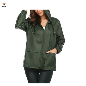 Veste coupe-vent réversible en coton personnalisable pour femmes Logo zippé sur le devant Col coupe décontractée Usage travail/sport - Product Image 1