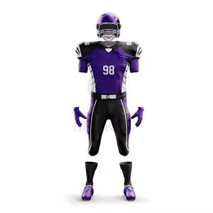 ชุดอเมริกันฟุตบอลสำหรับเด็กและผู้ใหญ่พร้อมสีของทีมและโลโก้แบบกำหนดเองชุดอเมริกันฟุตบอล - Product Image 2