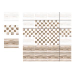 Carreaux muraux émaillés brillants en céramique design décoratif de couleur marron clair 30x45cm - Product Image 5