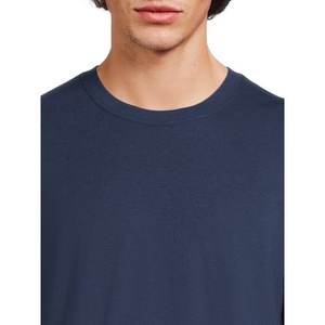 Camiseta de cuello redondo 4 colores negro y blanco gris azul marino ultraligero para hombre camisa transpirable absorbente de sudor de secado rápido adecuada - Product Image 4