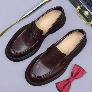 Zapatos Oxford Antiguos para Hombre y Zapatos Derby de Cuero Marrón Desgastado con Estilo Vintage, Calzado Formal de Negocios - Product Image 2