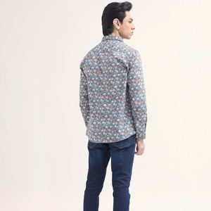 Camisa con estampado informal para hombre, superventas, nuevo diseño de alta calidad, tela de algodón transpirable, hecho con soporte, primavera de Pakistán, 2021 - Product Image 4
