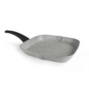 Poêle carrée antiadhésive avec revêtement céramique, corps en aluminium, design minimaliste, pour cuisinières à gaz et à induction, fabriquée en Italie - Product Image 1
