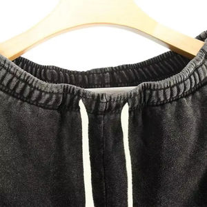 Pantalones cortos deportivos transpirables de secado rápido para hombre, pantalones cortos de malla de algodón lavados con ácido sólido, ropa de calle de colores personalizados, pantalones para correr - Product Image 6