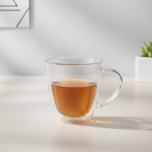 Mug en verre borosilicate à double paroi de grande capacité, de qualité supérieure, 3306208-0.39, durable, style nordique, résistant à la chaleur, TW - Product Image 2