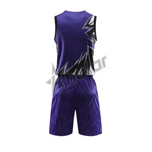 Uniforme de maillot de basket-ball respirant personnalisable Design 1 face Plus Size Saison d'été Dernier ensemble à vendre - Product Image 2