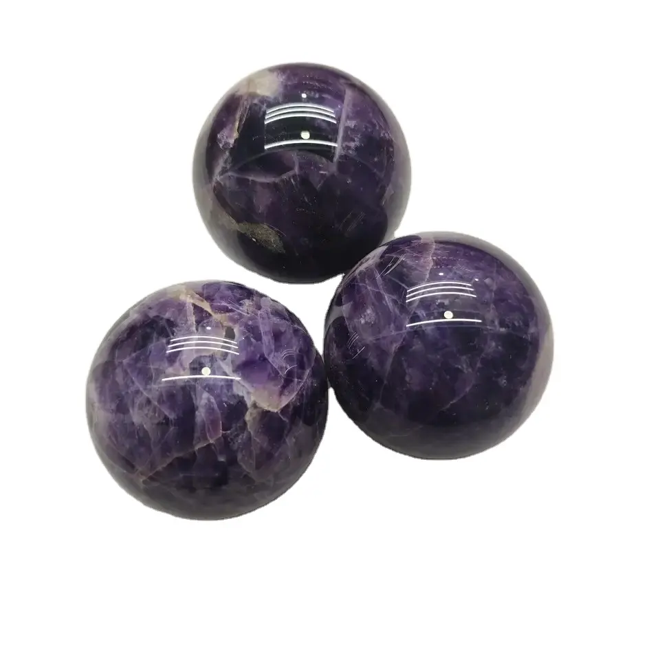Esferas de amatista de ensueño de curación Natural, esferas de cristal de alta calidad, esferas de amatista de sueño, 3-12cm, venta al por mayor