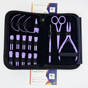 Kits de extensiones de cabello de acero inoxidable de calidad superior púrpura claro Alicates Material de metal sostenible con precio de etiqueta privada - Product Image 1