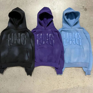 Chándal con estampado de abullonado personalizado Unisex, pantalones de chándal de invierno de peso pesado de estilo Vintage lavado desteñido al sol sólido, Sudadera con capucha, novedad de algodón 100% - Product Image 4