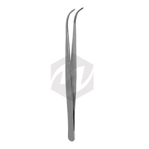 Pinzas de punta fina de acero inoxidable, rectas y curvas, depilación de 6 pulgadas, eliminación de astillas de cejas, instrumentos médicos - Product Image 1