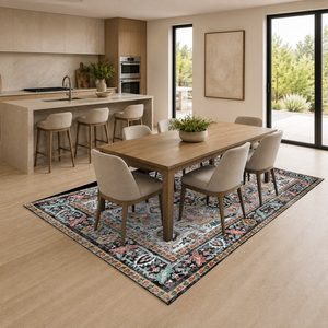 <b>RUGS</b> DEPOT LXDP-0073 Wholesale Multicolor Neutral Traditional Medallion Digital Printed Machine Washable <b>Chenille</b> <b>Rug</b> Non Slip - Product Image 4