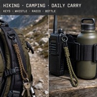 Lanière de cou tressée robuste et imperméable pour sifflets et clés, en polyester durable de 1 mm d'épaisseur, idéale pour l'extérieur