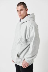 Sweat à capuche surdimensionné en coton épais 100% personnalisé pour hommes respirant poids lourd thermique Streetwear brodé col à capuche - Product Image 2