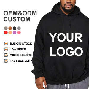 Sweat-shirts à capuche pour hommes en coton lourd de qualité supérieure, personnalisables, à impression unie, grande taille, pull-over de luxe, vierge - Product Image 6