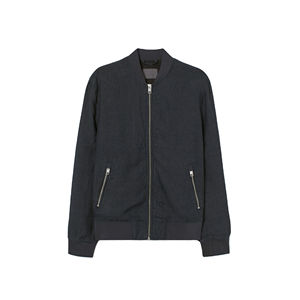 เสื้อแจ็กเก็ตบอมเบอร์ผู้ชายแบบมืออาชีพน้ำหนักเบาปกตั้งวัสดุถักแขนยาวคุณภาพสูงดีไซน์ใหม่ - Product Image 1