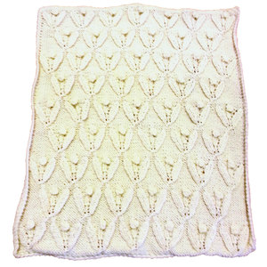 Manta de lana a cuadros tejida a mano - Product Image 1