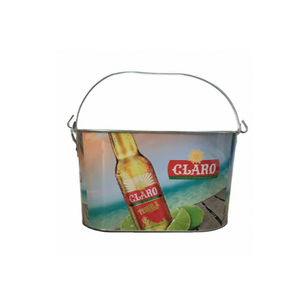 Bandeja para Bebidas de Metal Galvanizado con Impresión de Logotipo Personalizado, Cubitera Grande Ideal para Servir en Fiestas, Restaurantes, Banquetes y Exteriores - Product Image 4