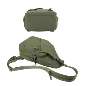 High Quality Unisex Black Sling Travel <b>Bag</b> Zipper Closure Fashionable Shoulder <b>Bag</b> with Polyester Lining From Vietnam Supplier - Product Image 6