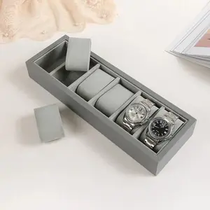 Espositore per orologi di lusso sedile negozio negozio vetrina espositore Set porta orologi in velluto in pelle pelosa