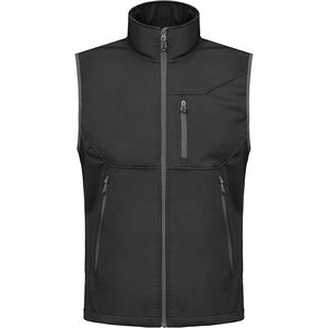 OEM Gilet Softshell pour hommes léger hiver col montant High Street Style coupe-vent sans manches avec logo avant - Product Image 2