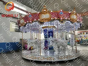 12 Seats Carousel Ride Chinese Manufacturer Export Playground Equipment Dinosaur Carousel Ride For Sale