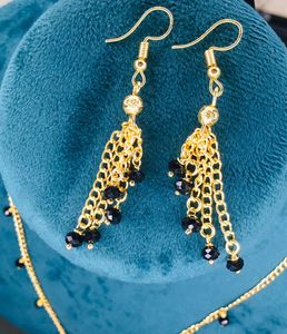 Collar de cadena hecho a mano para mujer, joyería, cuentas y bolas rellenas de oro para ropa de fiesta - Product Image 5