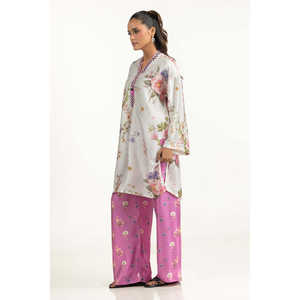 Conjunto de Satén Charmeuse IUSTTS-1457, Blusa de Seda Estampada con Mangas Tres Cuartos para Primavera/Verano - Product Image 1