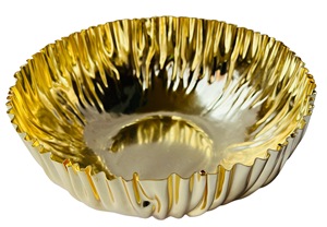 Frutero Redondo de Acero Inoxidable de Diseño Moderno y Ecológico con Baño de Oro, Se Aceptan Tamaños Personalizados - Product Image 5