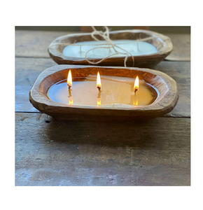 Cuenco de vela de madera, cuenco de masa, velas hechas en India 100%, cuencos de vela de masa de madera Natural para decoración de boda en casa - Product Image 3