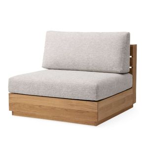 Muebles de exterior de diseño moderno Sofá modular de madera maciza de teca natural para hotel - Product Image 1