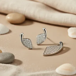 Pendientes de Plata con Cristales para Mujer, con Circonita Cúbica, Joyería Elegante para Regalo - Product Image 2